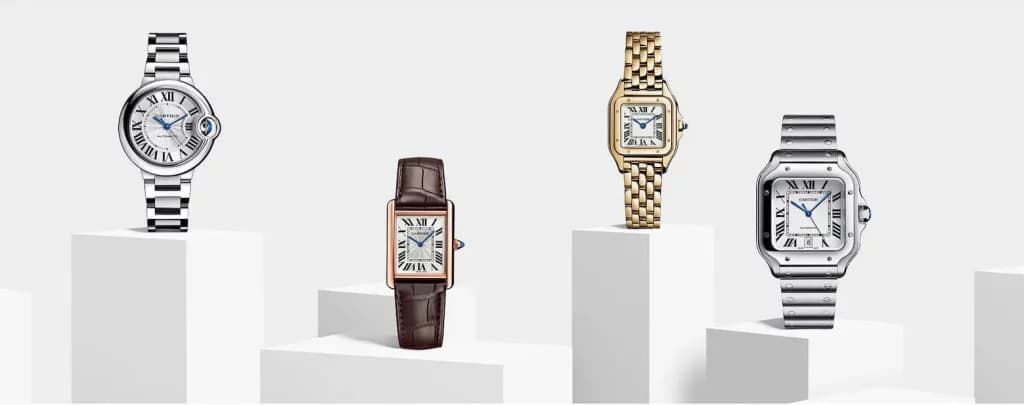 Cartier – ulike klokkeformer