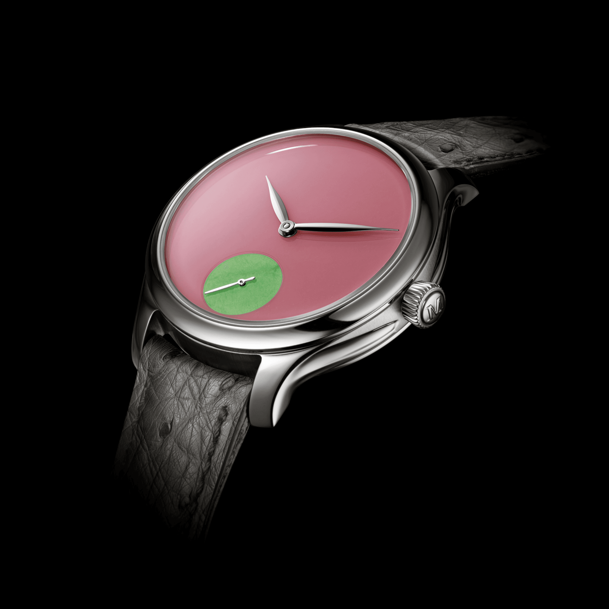 HMoser_1202-1203_Endeavour_SmallSeconds_ST_Concept_Pop_RoseOpal_BurmaJade__Detail_B